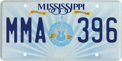MS license plate MMA396