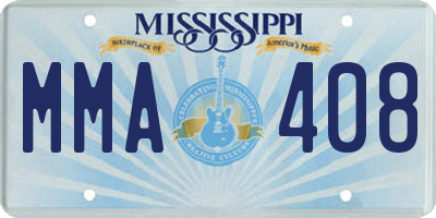 MS license plate MMA408