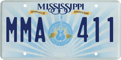 MS license plate MMA411