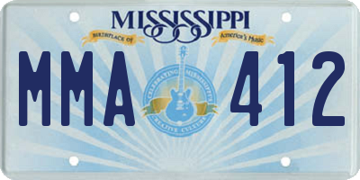 MS license plate MMA412