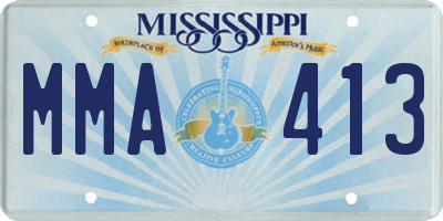 MS license plate MMA413