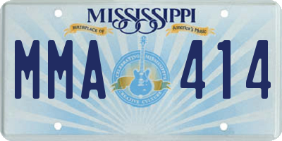 MS license plate MMA414