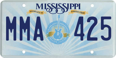 MS license plate MMA425