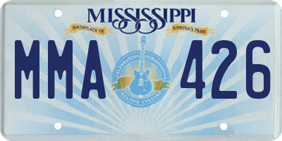 MS license plate MMA426
