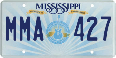 MS license plate MMA427