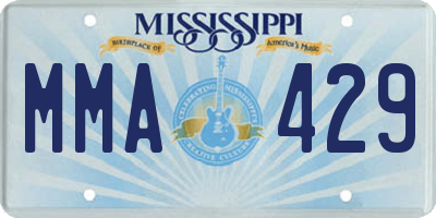 MS license plate MMA429