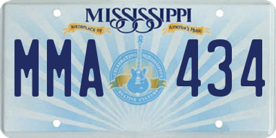 MS license plate MMA434