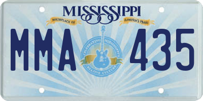 MS license plate MMA435