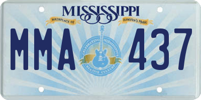 MS license plate MMA437