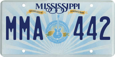 MS license plate MMA442