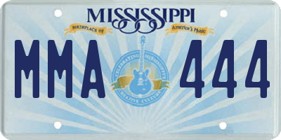 MS license plate MMA444