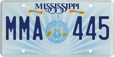 MS license plate MMA445
