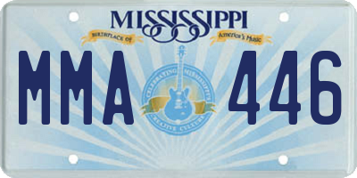 MS license plate MMA446
