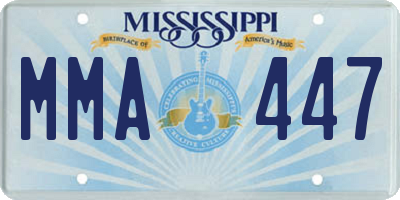 MS license plate MMA447