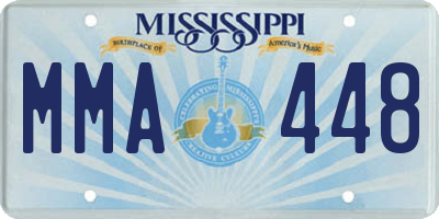 MS license plate MMA448