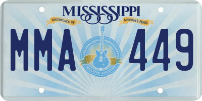MS license plate MMA449