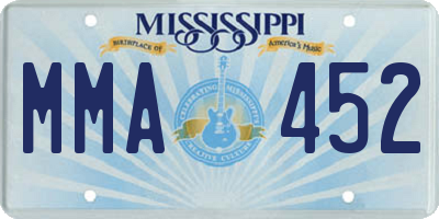 MS license plate MMA452