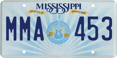 MS license plate MMA453
