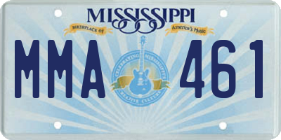 MS license plate MMA461