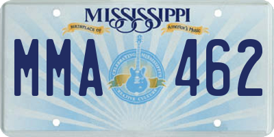 MS license plate MMA462