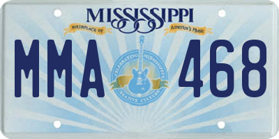 MS license plate MMA468
