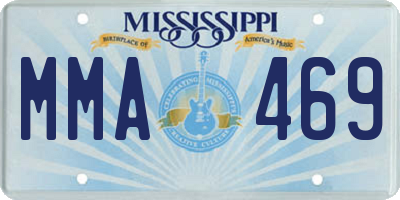MS license plate MMA469