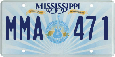 MS license plate MMA471