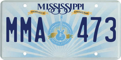 MS license plate MMA473