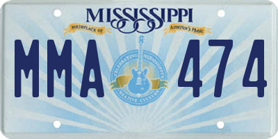 MS license plate MMA474