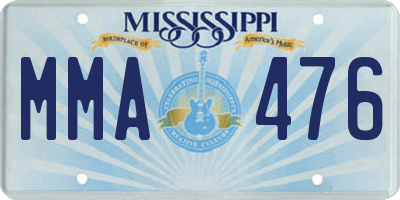 MS license plate MMA476