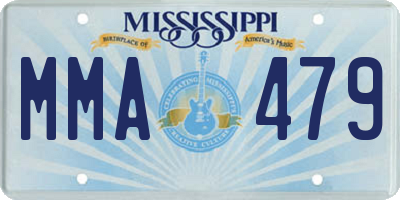 MS license plate MMA479