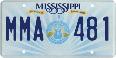 MS license plate MMA481