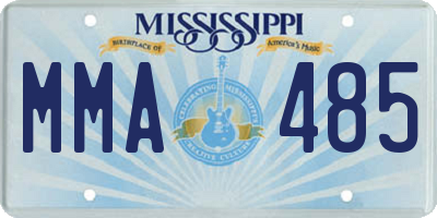 MS license plate MMA485
