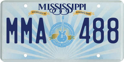 MS license plate MMA488