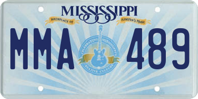 MS license plate MMA489