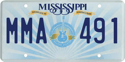 MS license plate MMA491