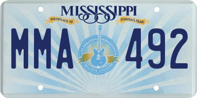 MS license plate MMA492