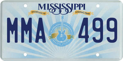MS license plate MMA499