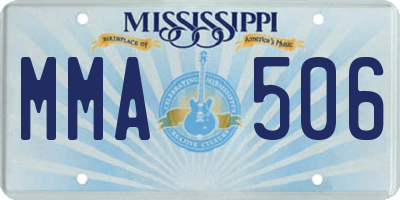 MS license plate MMA506