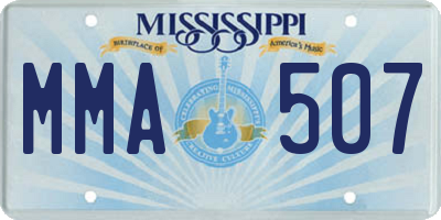 MS license plate MMA507