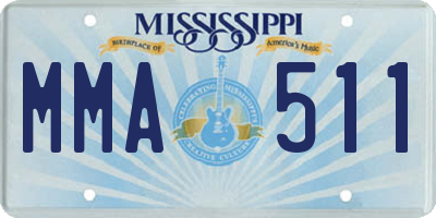 MS license plate MMA511