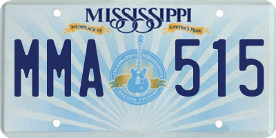 MS license plate MMA515