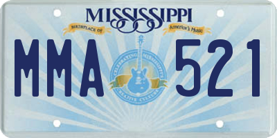 MS license plate MMA521
