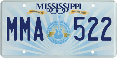 MS license plate MMA522