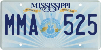 MS license plate MMA525