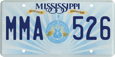 MS license plate MMA526