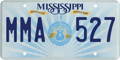 MS license plate MMA527