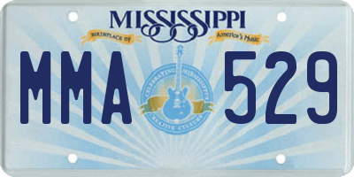 MS license plate MMA529
