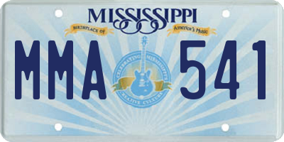 MS license plate MMA541