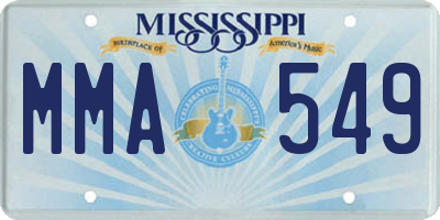 MS license plate MMA549